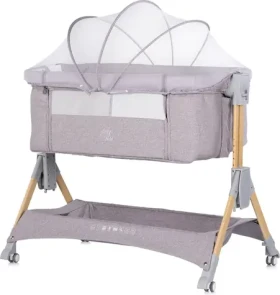 CHIPOLINO Postieľka SleepNFold 2v1 Platinum / Prístavná k posteli / 6 výškových polôh / Sklopná bočnica (KOSSF0262PL)