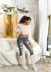 Sexy Musthave Highwaist Push-Up Jeans Used Look jeansblack