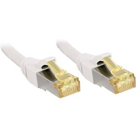 LINDY 47325 RJ45 sieťové káble, prepojovacie káble CAT 6a (surový kábel CAT 7) S/FTP 3.00 m biela s ochranou 1 ks; 47325