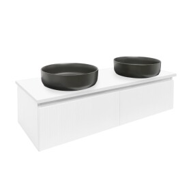 Kúpeľňová skrinka s krycou doskou SAT Evolution 118x30x44, 8 cm biela mat SATEVO120WMD SATEVO120WMD