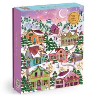 Galison Fóliové puzzle Joy Laforme Zasnežená dedina