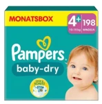 Pampers Baby Dry Maxi PLUS 10-15 kg (198 ks) / plienkové nohavičky / veľkosť 4 + (10-15 kg) (8006540785065)