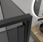 CERANO - Sprchové otočné dvere Porte L/P - 8 mm - čierna matná, grafitové sklo - 90x195 CER-8050BD7249
