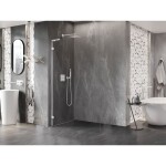 MEXEN/S - Lunar L Sprchová zástena WALK-IN ľavá 120 x 200, transparent 8 mm, biela 830L-120-000-20-00-L