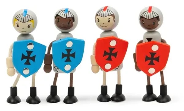 Bigjigs TOYS Drevené postavičky Stredovekí rytieri