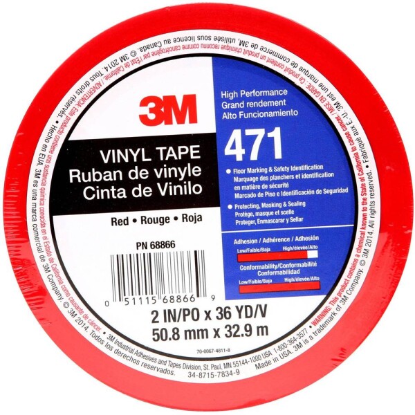 3M 471R50IW PVC tape červená (d x š) 33 m x 50 mm 1 ks; 471R50IW