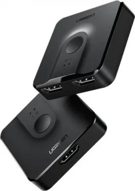 Ugreen HDMI Switch 2v1 čierna / 2x HDMI (F) (50966)