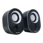 Equip reproduktory 2.0 čierna / biela / USB / 3,5 mm jack / RMS 3 W (245333)
