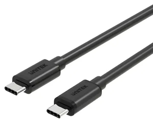 Unitek Kábel USB-C - USB-C čierna / Kábel / USB-C (M) - USB-C (M) / 1 m (Y-C477BK)