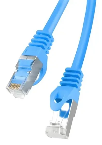 Lanberg CAT6 FTP 0,25 m modrá / Patch kábel / RJ45-RJ45 / Fluke Passed (PCF6-10CC-0025-B)