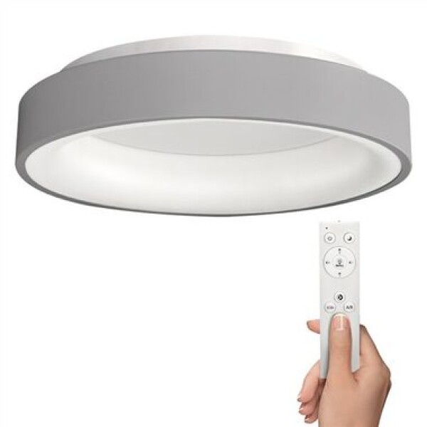 Solight WO768-G LED stropné svetlo okrúhle Treviso 48W šedá / 2880lm / stmievateľné / diaľkové ovládanie (8592718026738)