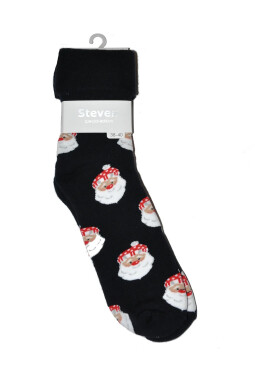 Ponožky Steven art.030 Vianoce 35-40 černá 35-37