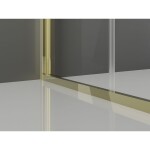 MEXEN - Exo skladacie sprchové dvere 120, transparent, zlatá 816-120-000-50-00