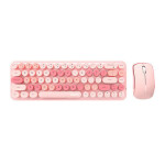 MOFII Bean 2.4G ružová / Set bezdrôtovej klávesnice + myši / US layout / 2.4Ghz USB dongle / 1200DPI (SMK-676367AG Pink)