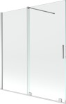 MEXEN/S - Velar Dvojkrídlová posuvná vaňová zástena 150 x 150, transparent, chróm 896-150-000-01-01