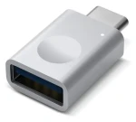 Elago Mini strieborná / Adaptér / USB-C - USB 3.0 / Hliníkové telo / LED indikácia (EADP-LEDUSBC-SL)
