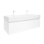 Kúpeľňová skrinka s umývadlom SAT B-WAY 119x30x45 cm biela lesk BWAY120WU2BB BWAY120WU2BB