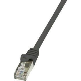 LogiLink CP2093S RJ45 sieťové káble, prepojovacie káble CAT 6 F/UTP 10.00 m čierna s ochranou 1 ks; CP2093S