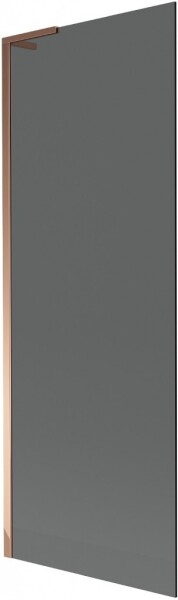 MEXEN/S - Next L vaňová zástena FIX 70 x 150, grafit, ružové zlato 895-070-000-03-40-60