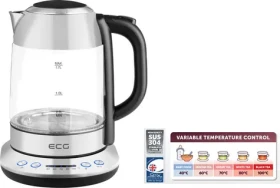 ECG RK 1781 Glass strieborná / rýchlovarná kanvica / 2200W / 1.7 L / sklo a nerez (100001129819)