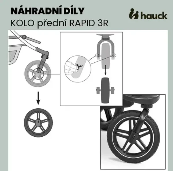 Hauck KOLO predný Rapid 3 BLACK (NDHK148549-7)