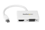 StarTech cestovný A:V adaptér 2v1 Mini DisplayPort M na HDMI F alebo VGA biela (MDP2HDVGAW)