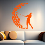 Veselá Stena Samolepka Golf Farba: modrá, Veľkosť: 60 x 73 cm