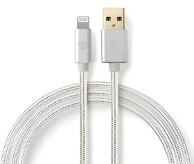 Nedis Lightning kábel 1 m / Dátový kábel / USB-A (M) - Lightning 8-pin (M) / USB 2.0 / 480 Mbps / pozlátené konektory (CCTB39300AL10)