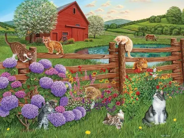 COBBLE HILL Puzzle Mačky na farme XL
