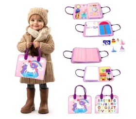 2Kids Toys Senzorické busy kniha Jednorožec 2