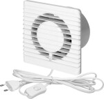 Orno ventilátor łazienkowy 100mm, natynkowy - przewód z Prepínačiem