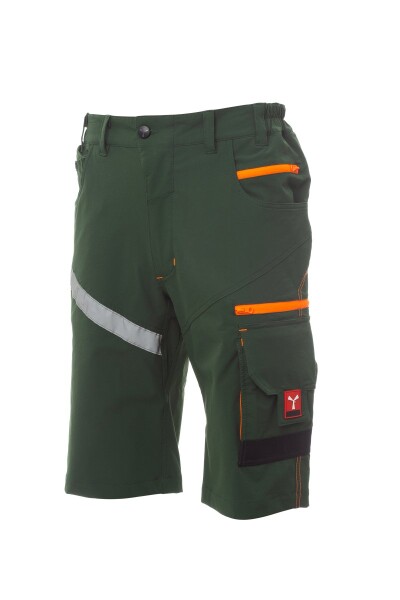 Pracovné bermudy PAYPER NEXT 4W SHORTS Farba: Zelená Lesná/ Čierna, Veľkosť: 42 (S00232P0600705742)