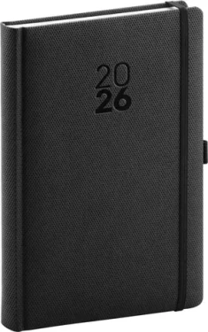 NOTIQUE Denný diár Diamante 2026 čierny / 15 x 21 cm (PGD-DA5DI-6001)