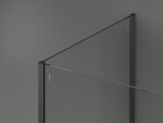 MEXEN/S - Kyoto Sprchová zástena WALK-IN 120 x 100 x 30, čierny vzor, grafit kartáčovaná 800-120-100-221-66-70-030