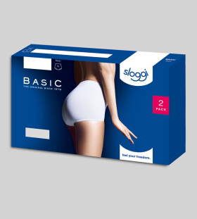 Dámské kalhotky Sloggi Basic+ Maxi 2P bílé WHITE 40