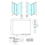 POLYSAN - EASY obdĺžniková sprchová zástena 1200x700 L/P varianta, sklo Brick EL1238EL3138