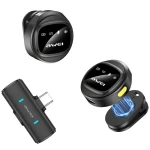 AWEI MK3 Duo čierna / Klopový mikrofón / bezdrôtový (MK3)