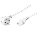 MicroConnect Sieťový napájací kábel Schuko 90° uhol - C13 5m biela (PE010450W)