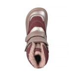 Dievčenské zimné barefoot topánky PRO-tex NUT PINK - 26