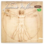 NOTIQUE Poznámkový kalendár Leonardo da Vinci 2026 / 30 x 30 cm (PGP-35663)
