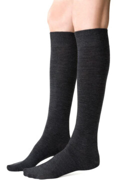 Dámske podkolienky MERINO WOOL 130 GRAFITOVÁ MELANŽ 38-40