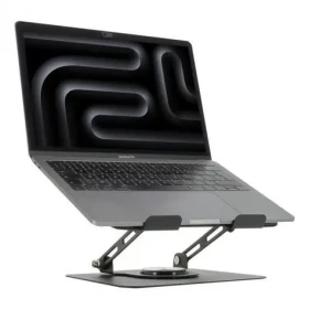 Mobilis 001390 čierna / Stojan na notebook / Otočná základňa 360° / Výškovo nastaviteľný / Skladacia / Do 17" (001390)