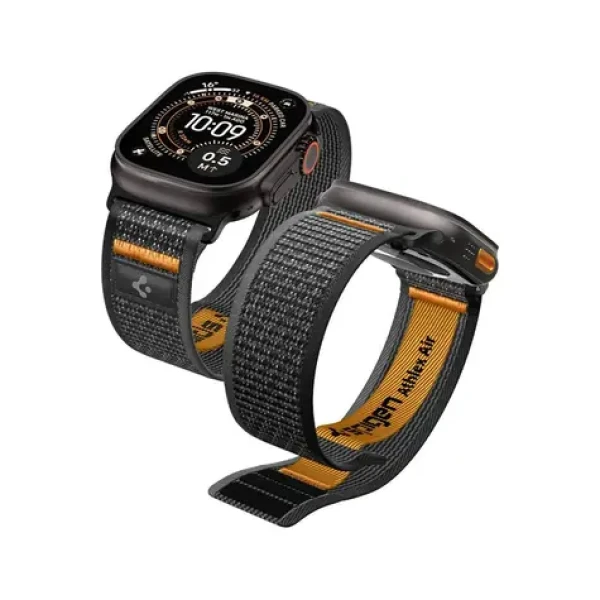 Spigen Athlex Air 2 Active Band remienok pre Apple Watch 49mm/46mm/45mm/44mm čierno-oranžová (AMP10607)