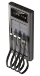 2GO Solar 797371 čierna / Powerbanka / 10 000 mAh / solárne dobíjanie / LED svietidlo / hliníkové telo (797371)