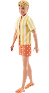 Mattel Bábika Barbie Ken JJN66 v šortkách a pruhovanom tričku