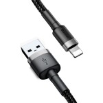 Baseus kábel USB-A na Lightning čierna 2 m (CALKLF-CG1)