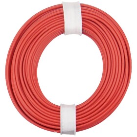 Donau Elektronik 150-010 opletenie / lanko, 1 x 0.50 mm², červená, 10 m; 150-010