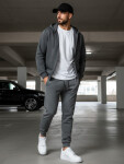 Pánske antracitové tepláky FashionStreet UX2396 XXL
