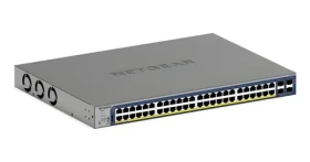 Netgear GS752TXP-300EUS / Prepínač / 48x GbE PoE+ / 4X 10G SFP+ / 390 W PoE / Managed L2/L3/L4 (GS752TXP-300EUS)