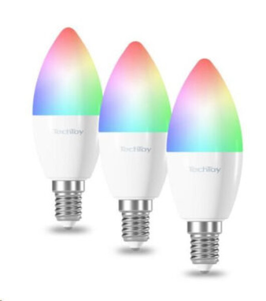 Techtoy Chytrá žiarovka (E14) - ZigBee / 6W / RGB / ZigBee / 3ks (TSL-LIG-E14ZB-3PC)